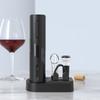 Electric Wine Opener Set Rechargeable Automatic Electric Wine Opener with Stand Metal Opener with Foil Cutter Pourer Stopper 6