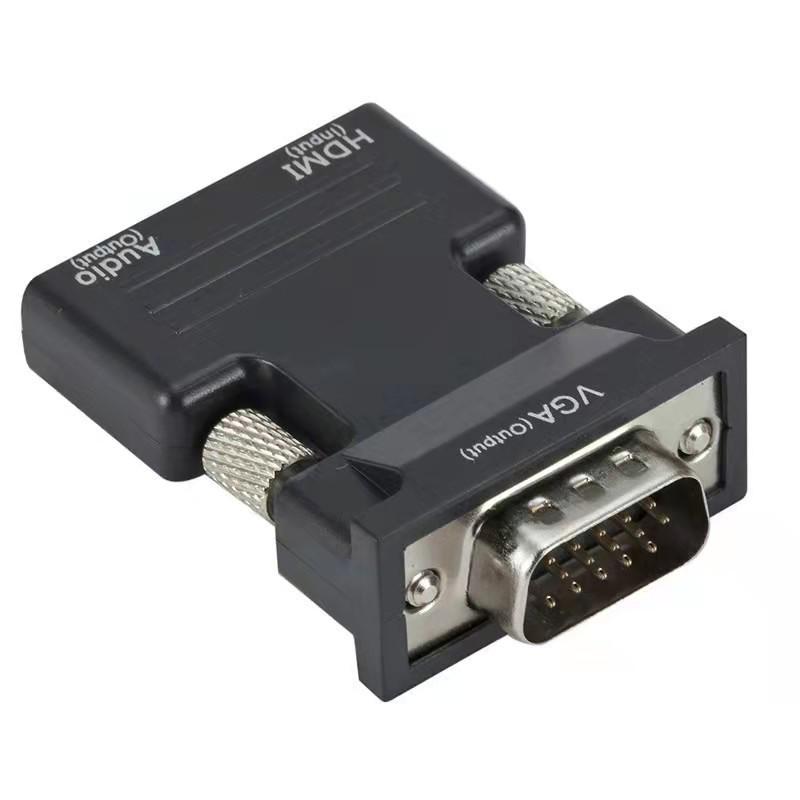 HDMI to VGA Adapter with Audio – Connect PC or Set-Top Box to High-Definition Display or Projector