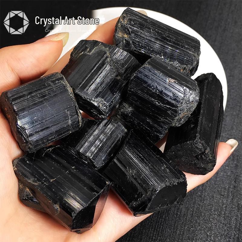 Natural Black Tourmaline Chunk Aroma Diffuser and Home Décor Figurine