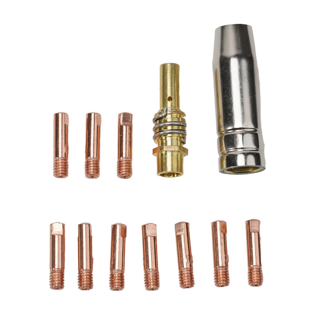Nozzle Contacts 0.6/0.8/1.0mm 12pcs Accessories Brackets M6x25mm Tip MIG Replace Welding Torch Useful Brand New