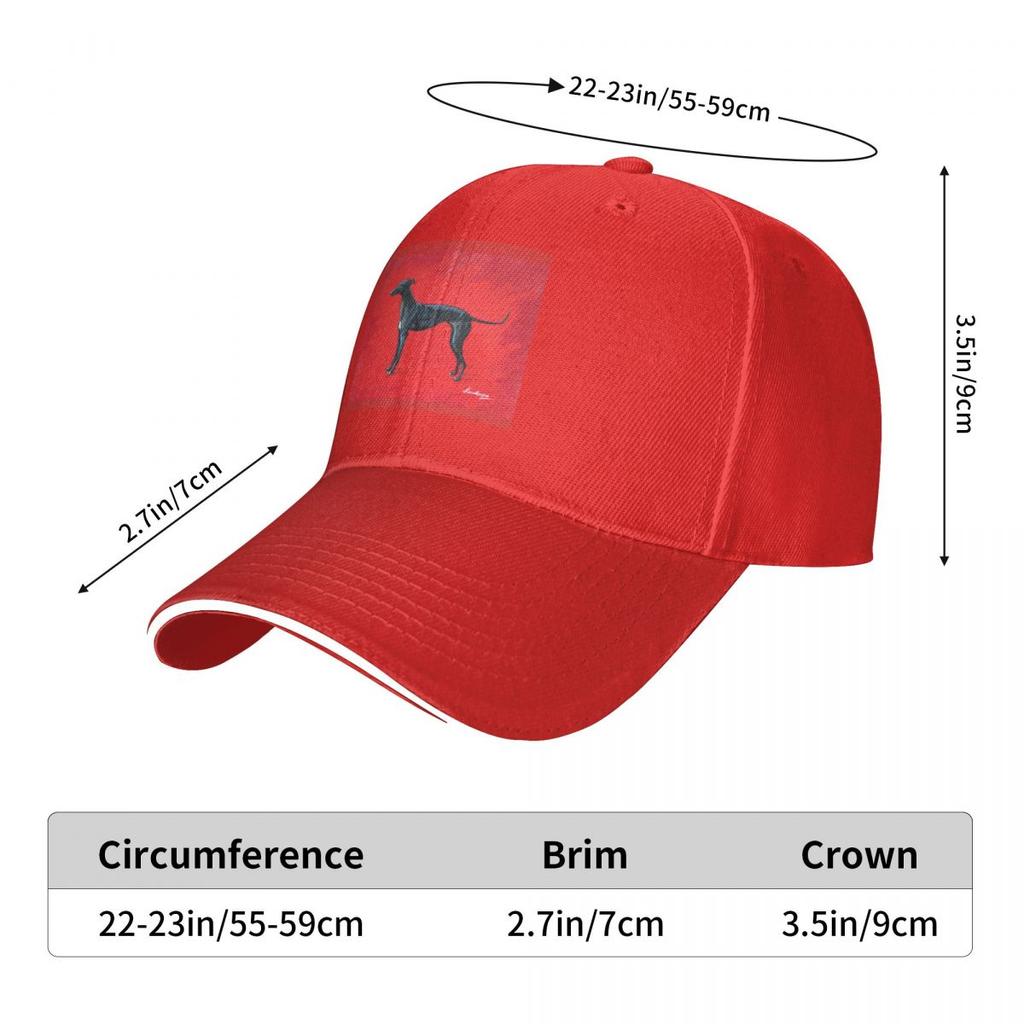 Greyhound Baseball Cap Black Greyhound Girls Polyester Printed Baseball Hat Funny Sports Fashion Cap