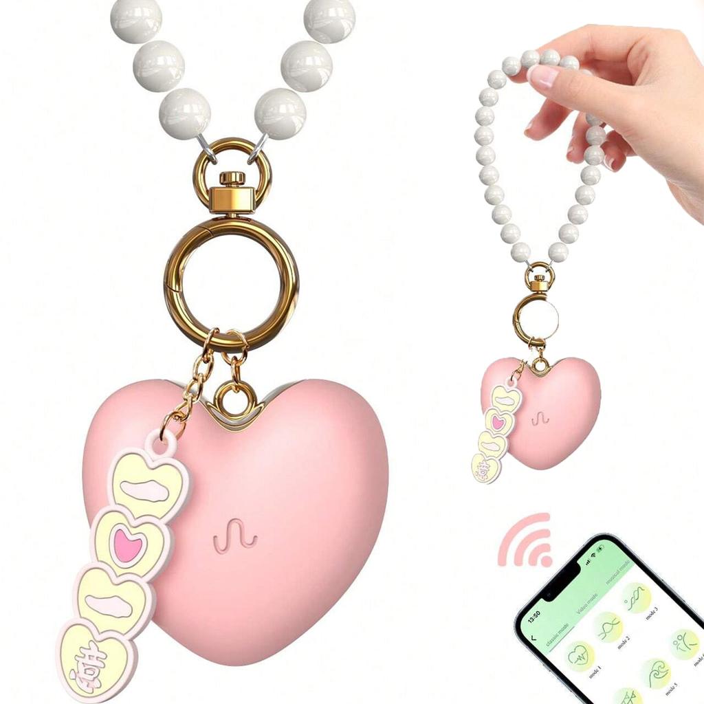 Compact Female Vibrator with App Control Has 9 Vibration Modes Mini Clitoral Stimulator G-spot Vaginal Stimulator Couple Decorative Vibrator Pendant
