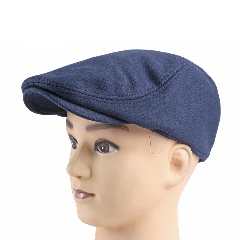 New Spring Beret Hat Men Women Solid Color Knitted Visor Golf Cap Casual Herringbone Newsboy Cap Peaked Duckbill Hat 12 Colors