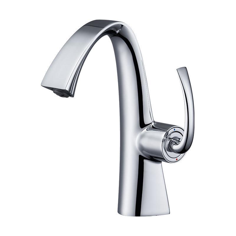 

Elegant White Copper Bathroom Sink Faucet - Hot & Cold Water Mixer