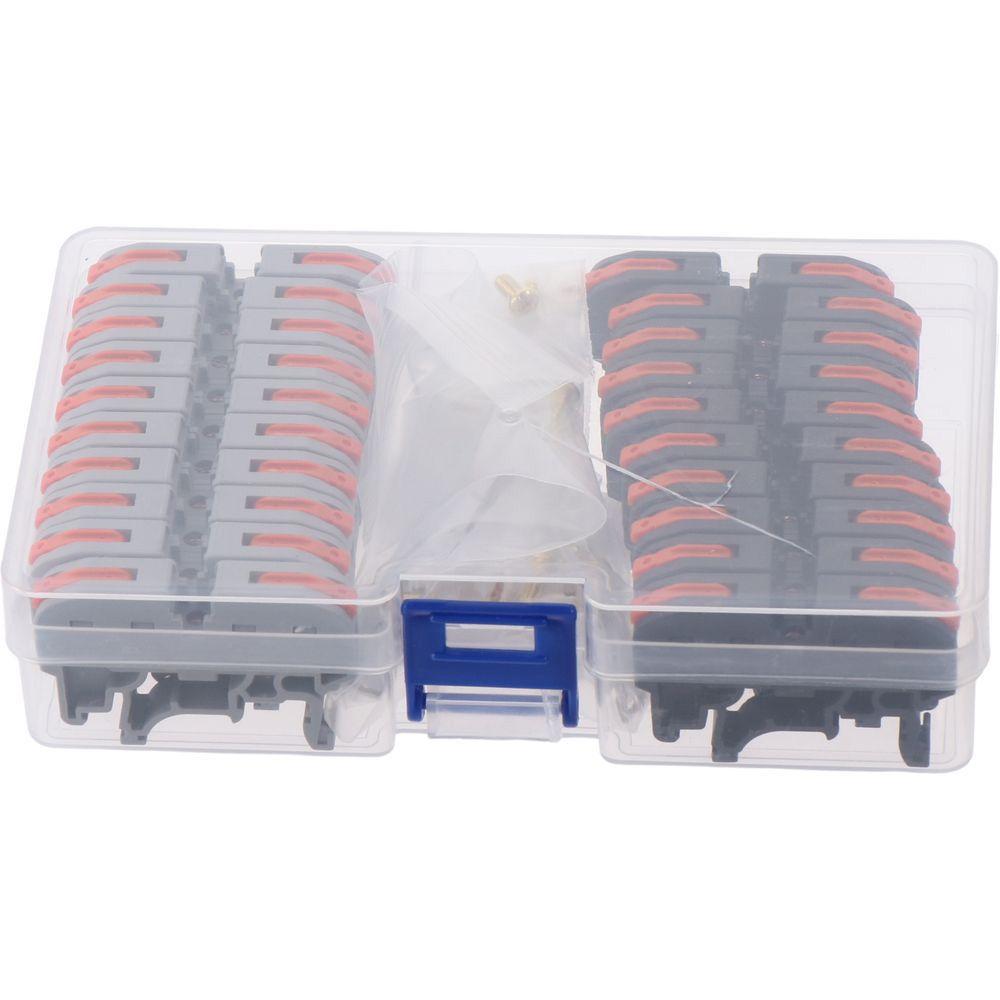 20PCS Compact DIN Rail Terminal Blocks Kit Universal 32A 400V Digital Identification Wire Wiring Connector Circuit Inline