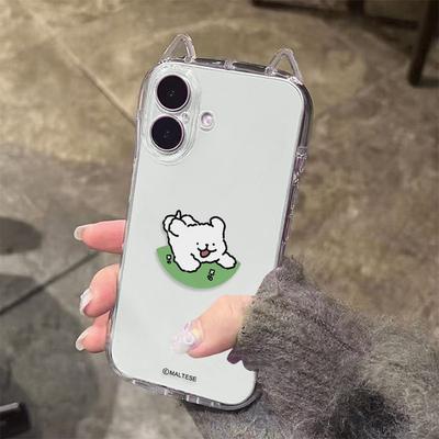 Cute Airbag Anti-fall Phone Case Cat Ears for Apple Phone Protective Case Cartoon for Apple Phone Case Premium Sense