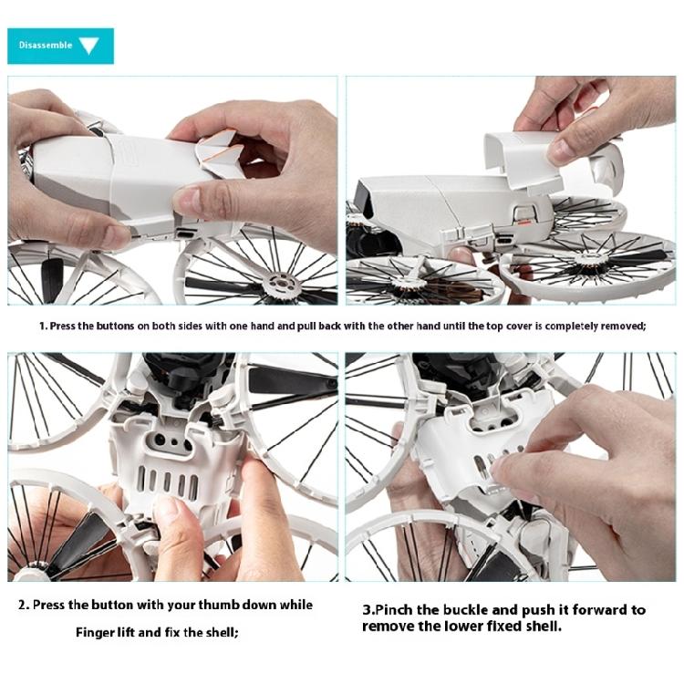 Lightweight ABS Tail Protector Secure Clip Structure Drones Battery Lock Cover Heat Dissipation Housing for FLIP