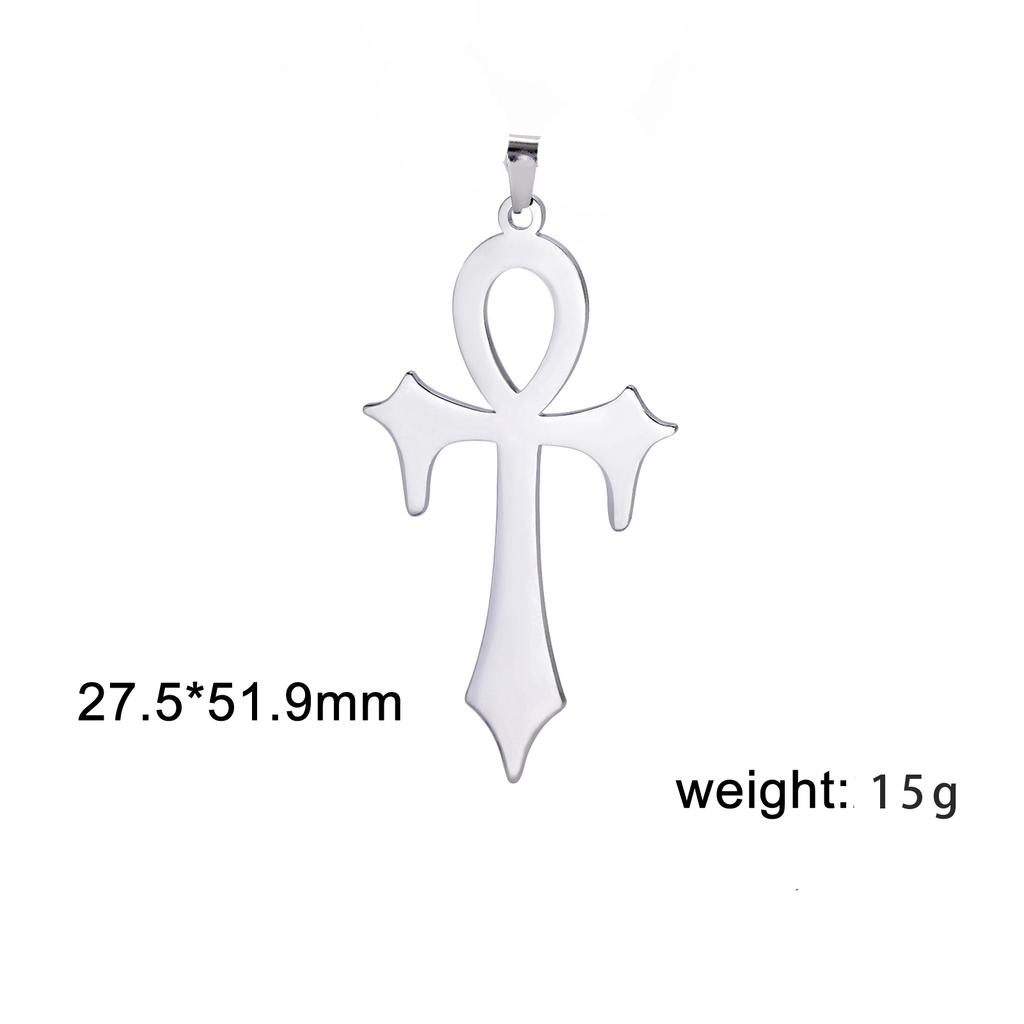 LIKGREAT Egyptian Ankh Cross Egypt Eye Pendant for Necklace Earrings Stainless Steel Eye of Horus Charms for Jewelry Making DIY