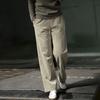 2025 Women's High Waist Straight-Leg Corduroy Pants: Versatile, Casual, Loose-Fit Woolen Pleated Solid Color Long Pants