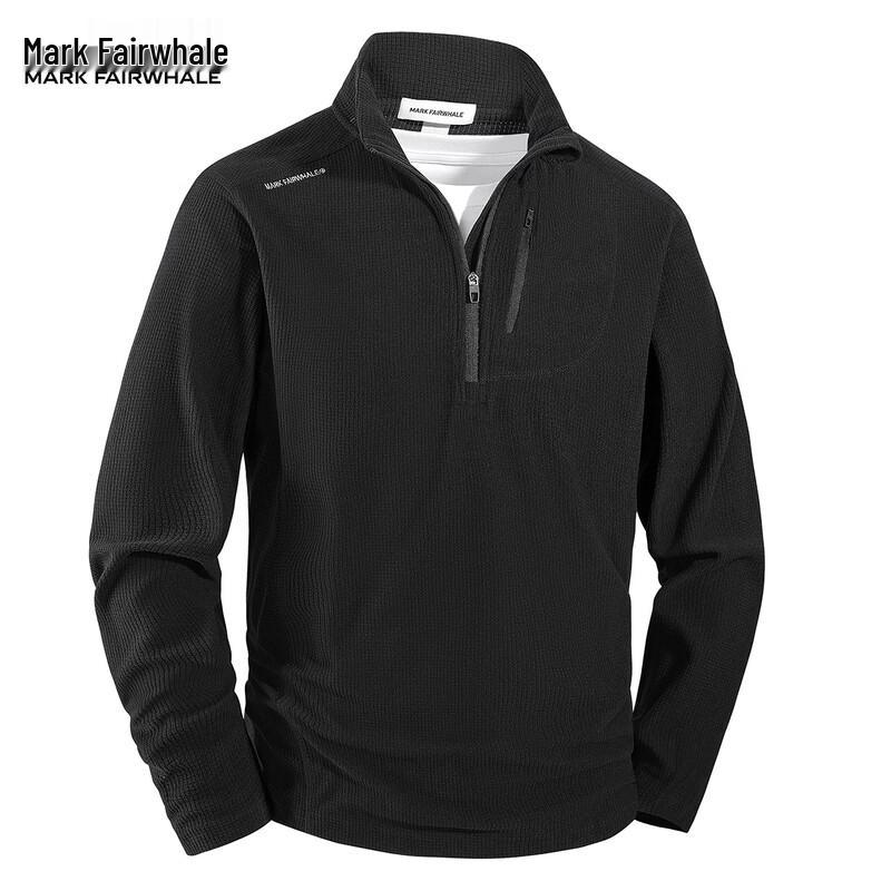 MARK FAIRWHALE Men s Long Sleeve Half-Placket Pullover Top S
