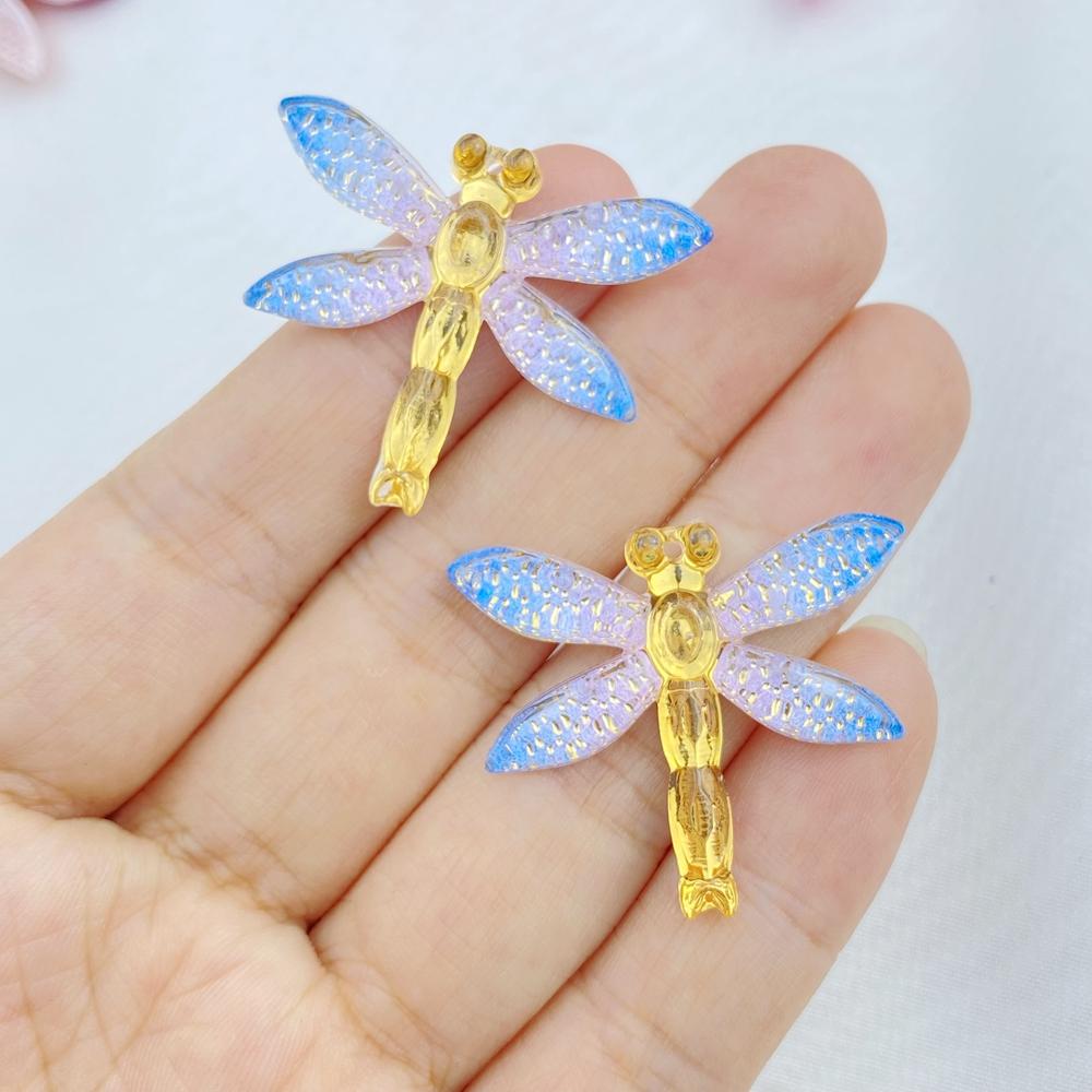 10 PEZZI Nuova Resina Cartone Animato Carino Serie Libellula Dorso Piatto Decorazione Casa Fai da Te Artigianato Scrapbooking Accessori Gioielli