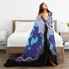 B-Blox Kitsune Fruits Fleece Blankets Game Cartoon Funny Throw Blankets for Bedspread 200x150cm Lightweight