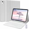 iPad 11th Gen Protective Case with Azerty French Bluetooth Keyboard and Magnetic Suction Soft Shell.