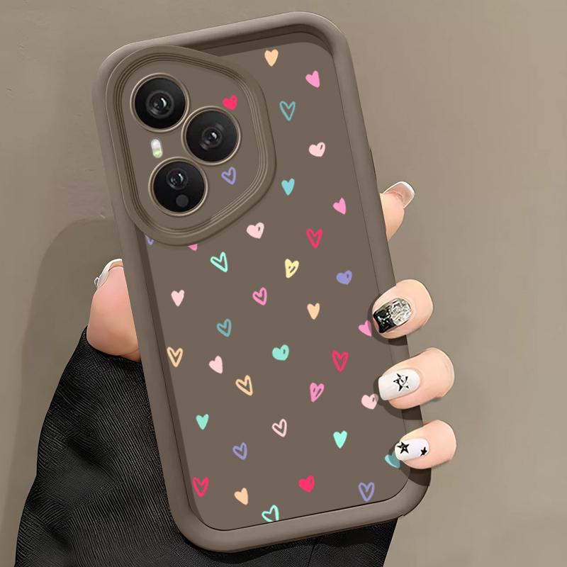 Soft TPU Phone Case For Honor 400 Pro 200 Pro X8c X9c Smart X6a X6b X6c Magic7 Lite Mini Heart Printed Silicone Protect Cover
