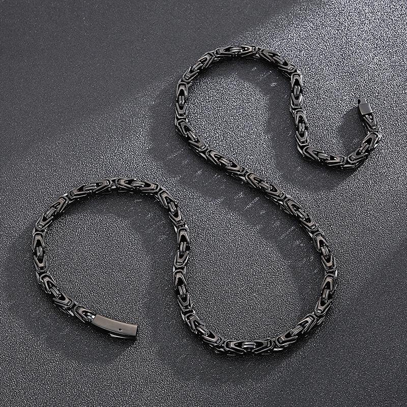 Men's V-Shaped Titanium Steel Chain: Rock, Hip Hop, Street Style Necklace