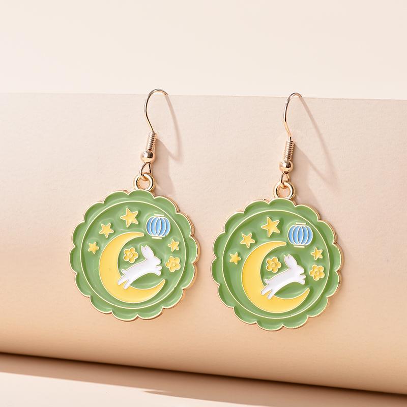 

Vintage Cute Cartoon Animal Kitten Rabbit Panda Deer Earrings For Women Girls Zircon Sweet Moon Cat Squirrel Enamel Earrings