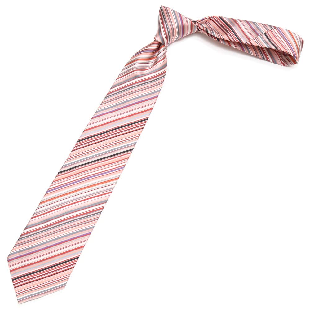 Paul Smith 8cm Tie, Wide, Striped, Pink/Gray Multi-Stripes [Used]
