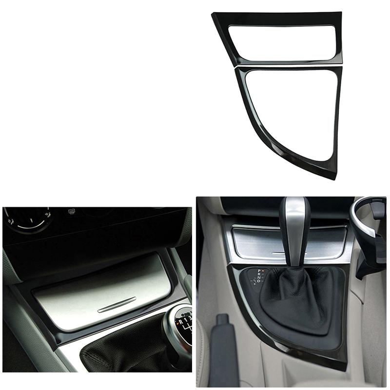 

Стайлинга автомобилей, панель переключения передач, кнопки, ручка, крышка для BMW 1 серии E81 E82 E87, коробка из углеродного волокна, панель, наклейка, интерьер чёрный