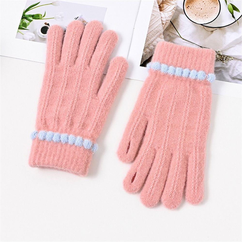 Winter Warm Winter Gloves Knitted Knitting Mittens Fashion Full Finger Gloves for Female