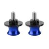 2pcs 8mm Motorcycle CNC Rr Stand Swing Arm Spool Sliders Stand Swingarm Bobbins (Black)