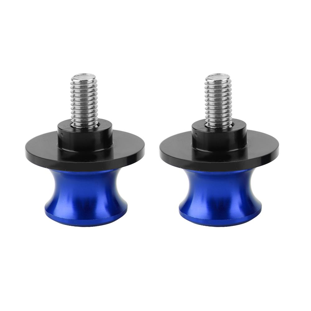 2pcs 8mm Motorcycle CNC Rr Stand Swing Arm Spool Sliders Stand Swingarm Bobbins (Black)