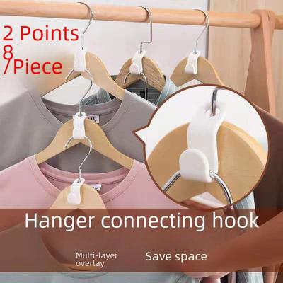 Space-Saving Hanger Connection Hook - Stackable Wardrobe Organizer
