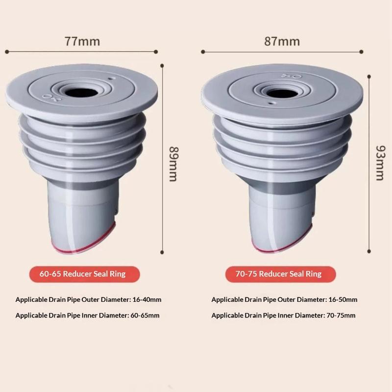 Silicone Bathroom Sewer Seal Ring Kitchen Sink Sewer Pipe Plug Washing Machine Anti-Odor Leakage Floor Drain Seal Connector Plug