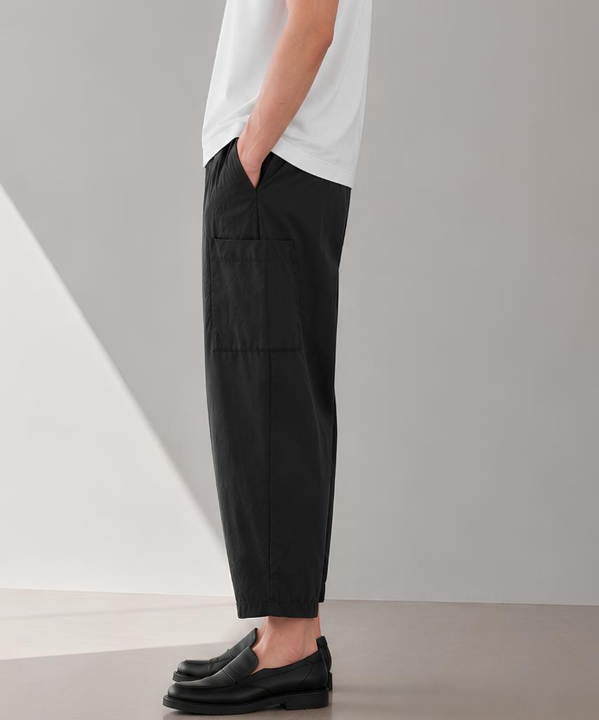 CUSTOMUS Men'S Nylon Spandex Cool Touch Length Baggy Balloon Pants Cxs26Mwpt604 Gry