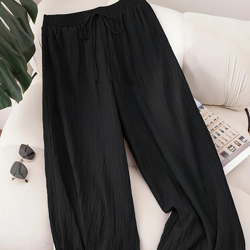 Comfortable Women's New Spring Summer Business Casual for Women Pants  Style Fashion Commute Elegant Purple for Lotus Root Pink Wide-Leg Pants