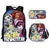 Elementary School Cartoon Backpack And Peripheral Backpack Three Piece Set