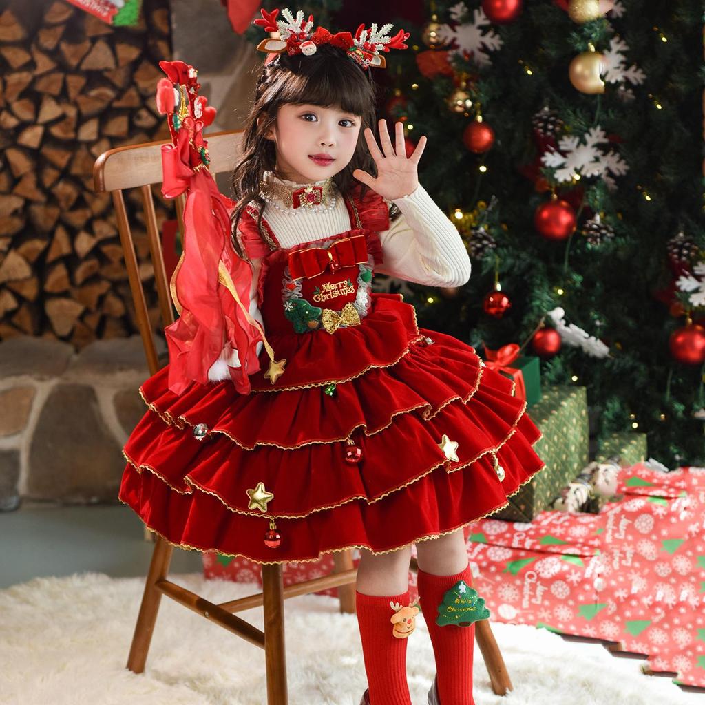 Little Girl Lolita Princess Dress - Winter 2025 Christmas & New Year Outfit