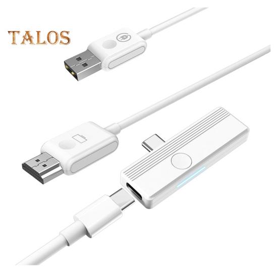 

Беспроводной передатчик и приемник видео Type-C для iPhone Screen Mirroring Передатчик для расширения экрана Mirroring и многого другого белый