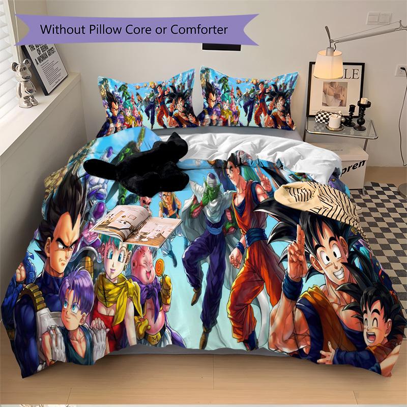 Dragon Ball Heroes Print 3Pcs Bedding Setduvet Cover With 2 Bedropillowcase Home Birthday Gift