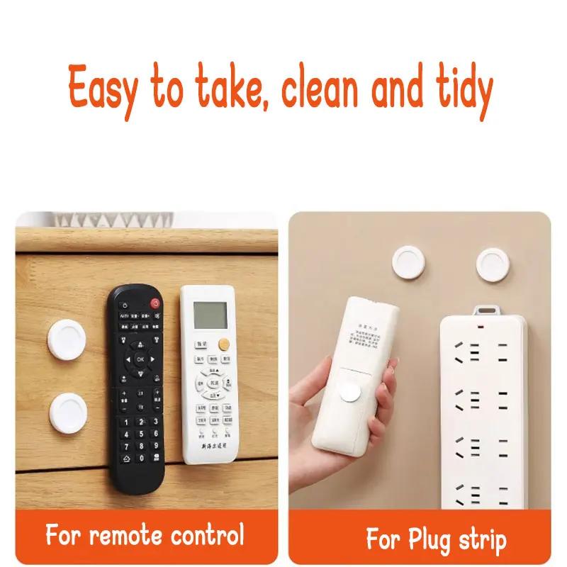 Wall-mounted Remote Control Magnet Holder Strong Magnetic Hooks Keys Fridge Sticker Anti-Lost Storage Hooks Home Organizer Hook