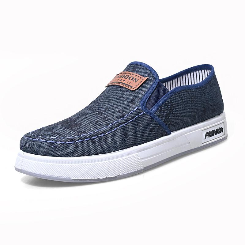 Cloth shoes men's lazy platform canvas shoes board shoes low-top versatile lightweight retro cloth shoes