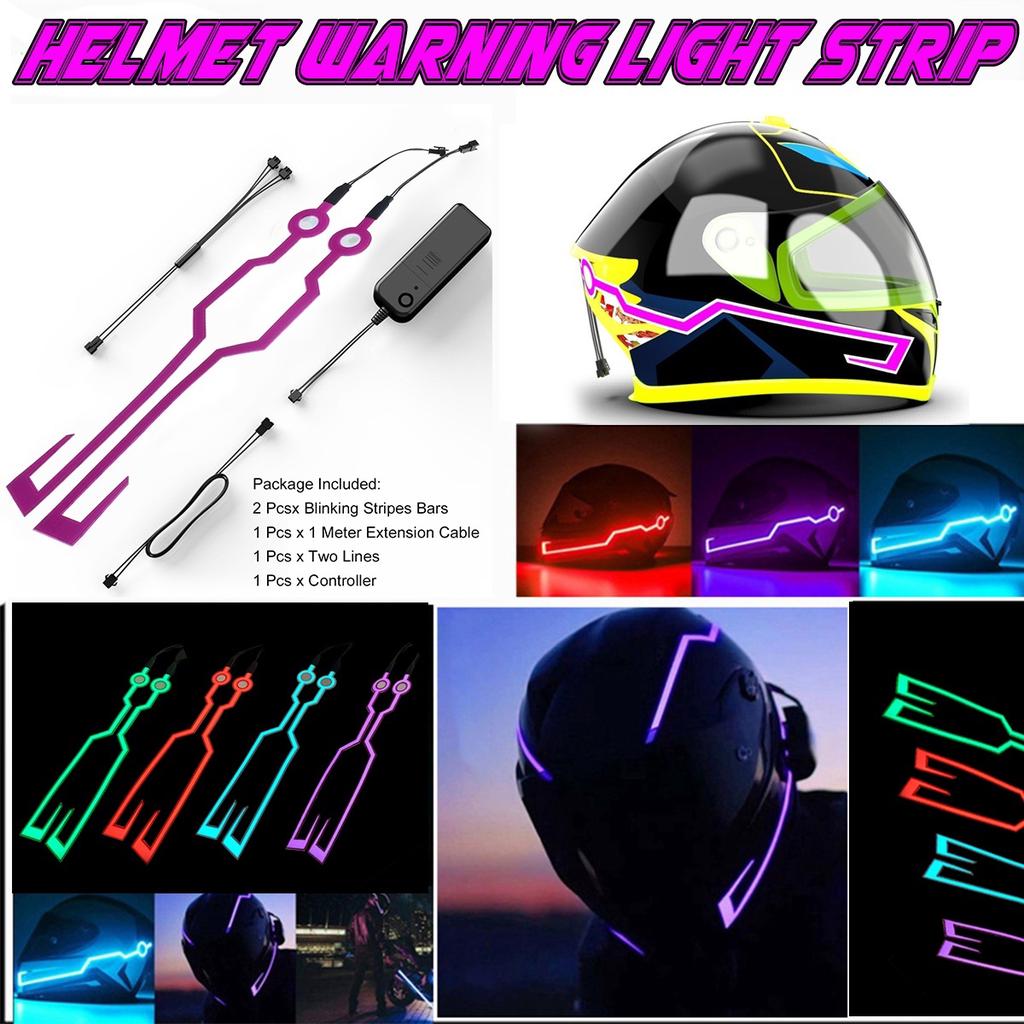 Buy Colors LED Motorcycle Helmet Light Strip Night Signal
