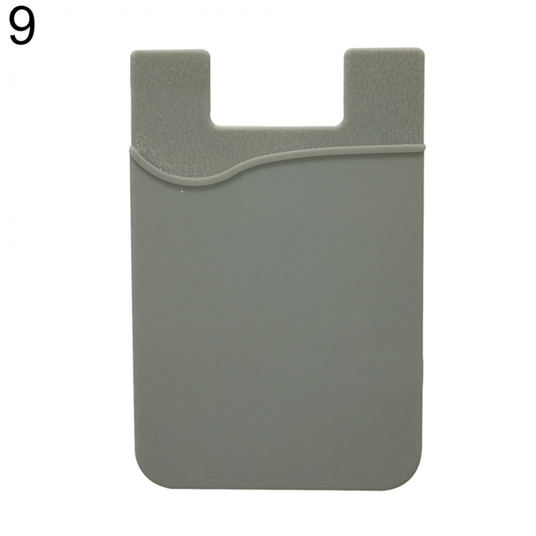 

Силиконовый держатель - кошелёк на клеящейся основе для мобильного телефона и хранения всех видов карт серый