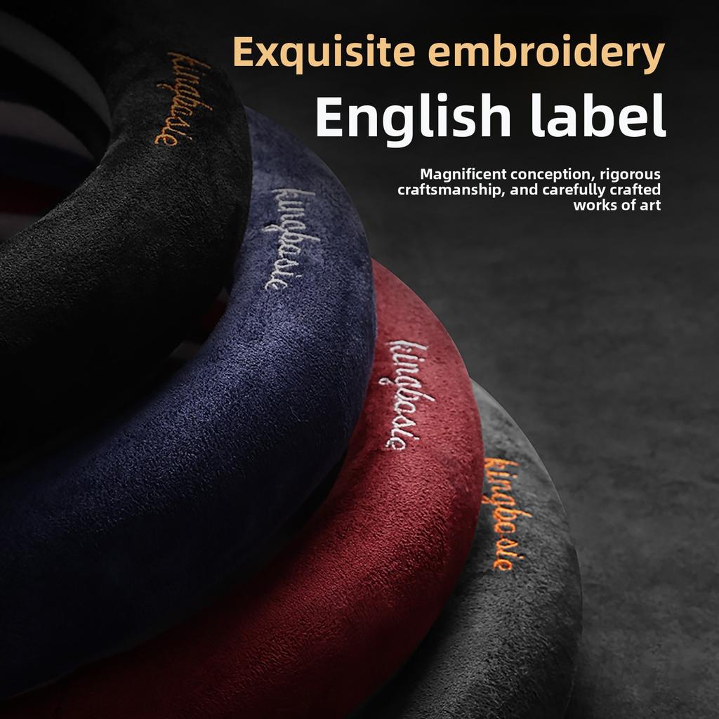 NEW Car steering wheel cover ultra-thin all-season suede leather high-grade non-slip sweat-absorbent handle cover winter