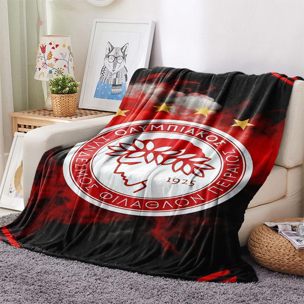 Olympiacos FlAannel Blanket, High quality Comfortable for All Seasons, Home Decor, Warmth and Comfort