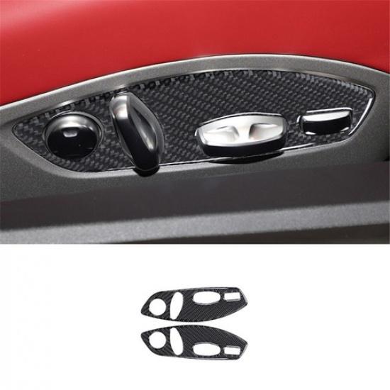 Carbon Fiber Control Seat Adjustment Cover Trim For Porsche 718 Boxster Cayman