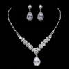 Imitation Moissanite Diamond Jewelry Set Explosion Flash Hot New Luxury Pendant Necklace Female Earrings Set