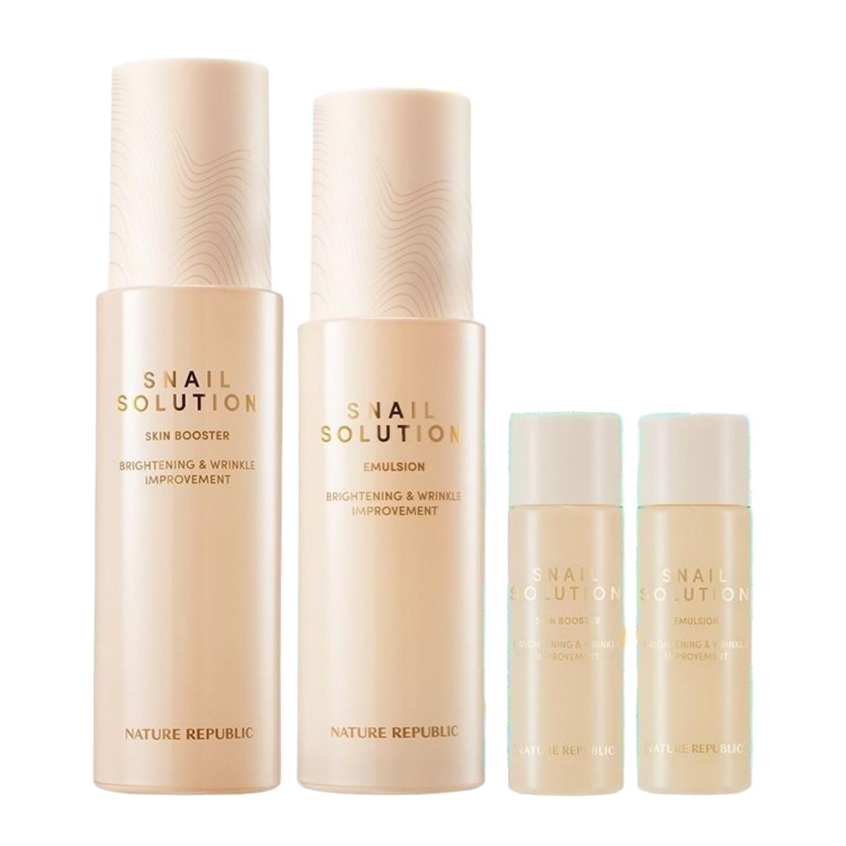Nature Republic Snail Solution Skincare Special 2-Item Set (Skin Booster & Emulsion)
