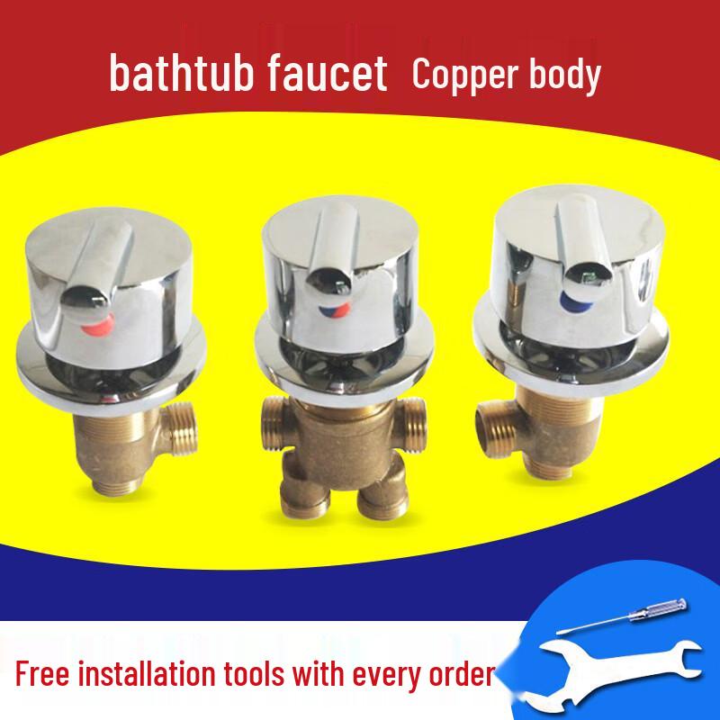 Bathtub Faucet Diverter with Round Handle