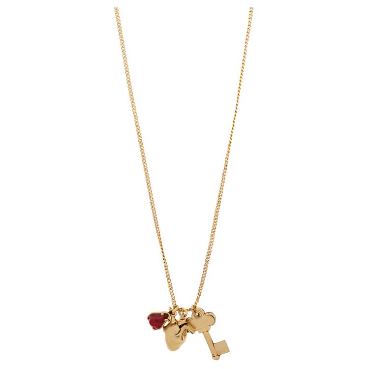 DSQUARED2 Key Design Brass Necklace Men necklace Gold NEM029137200001F009 F,Gold