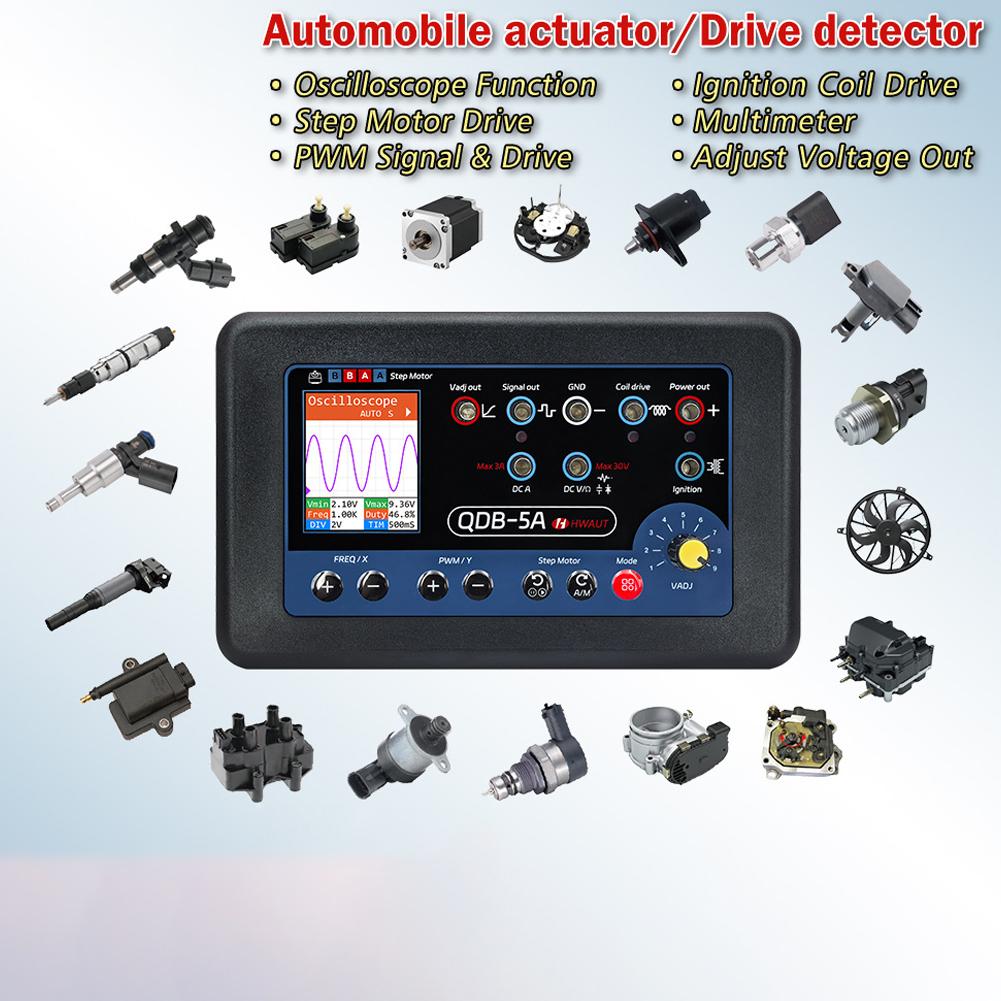 QDB4A QDB-5A Car Sensor Tester Oscilloscope PWM Drive Motor Simulator Diagnostic Step Multimeter Driver Injector Ignition T B6N0