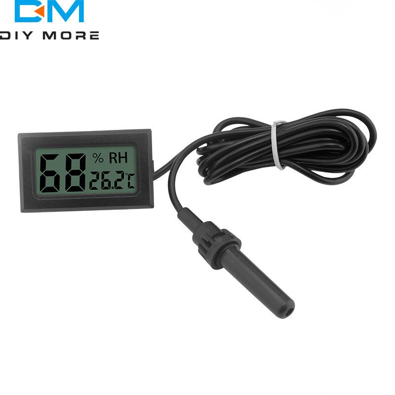 Mini cyfrowy miernik wilgotności termometr higrometr wskaźnik czujnika LCD temperatura lodówka monitorowanie akwarium wyświetlacz kryty