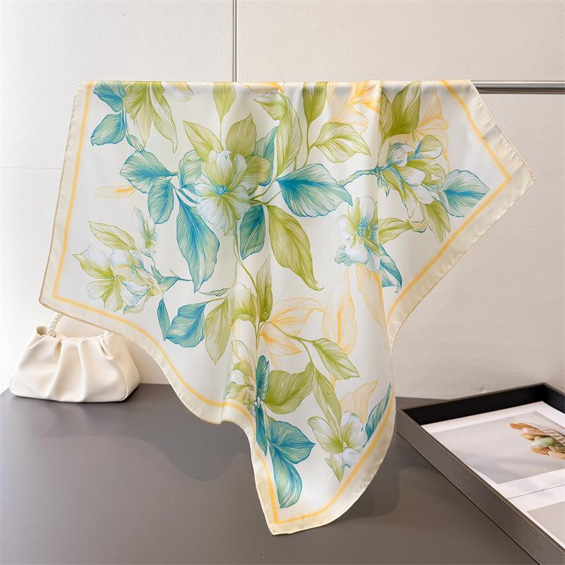 Fashion 70cm Square Scarves Women's Silk Scarf Spring and Summer Bandana Small Neckties Hairbands Bags Foulard Shawl