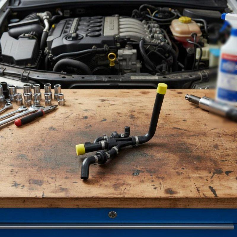 Vacuum 1 Way Valve OEM Fit Crankcase Vent Tube Assembly Engine Breather Hose Set Easy Installation for Auto Repair Shop