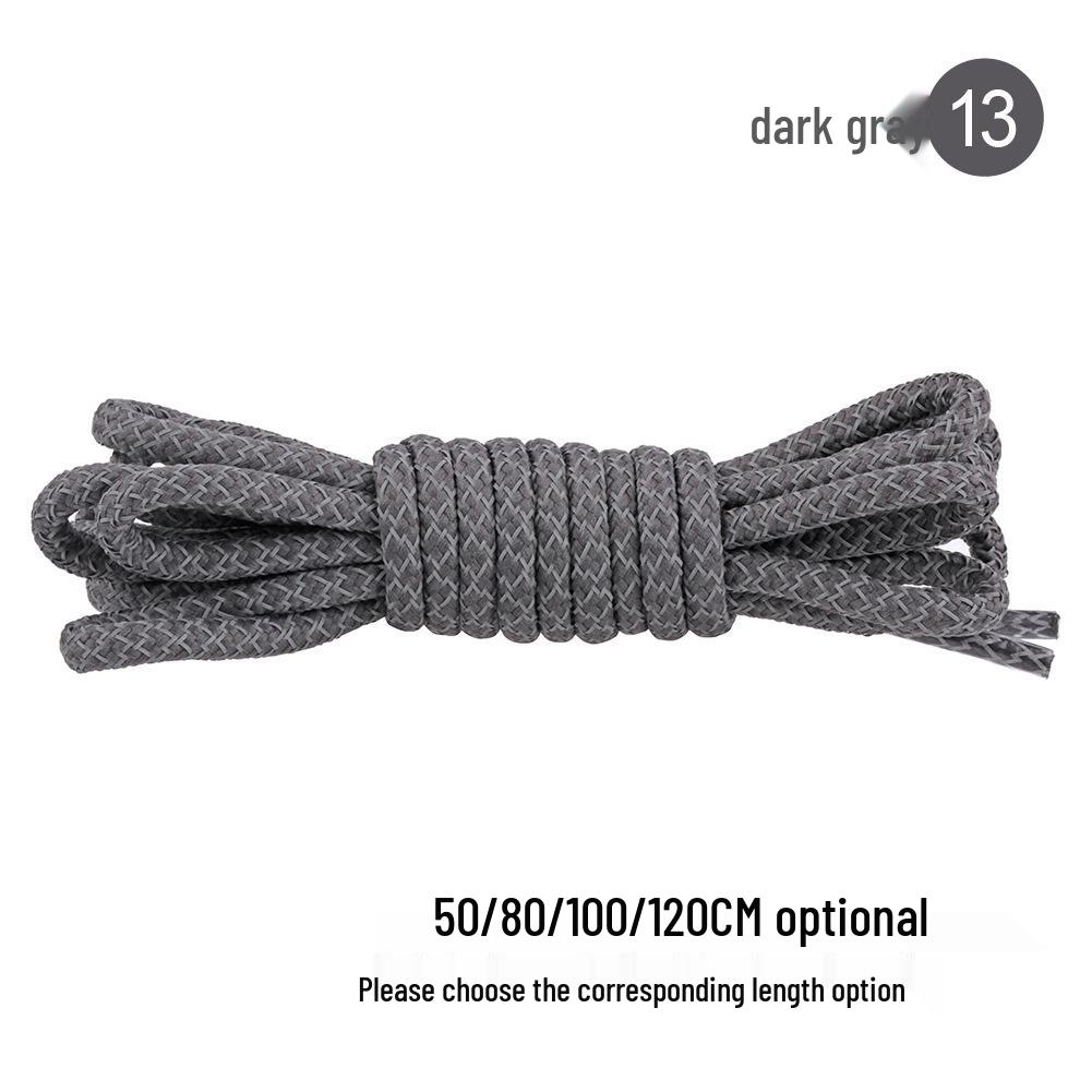 17 Reflective Round Fluorescent Shoelaces for Casual Basketball Shoes