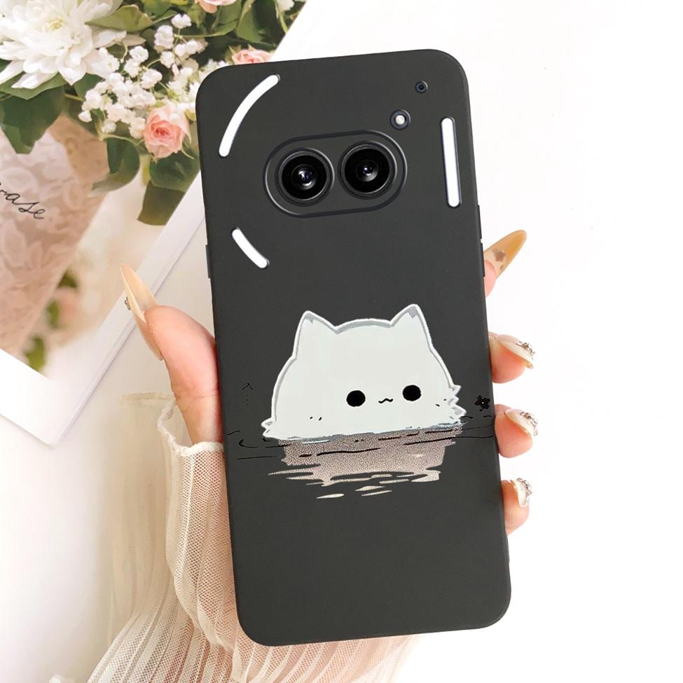 Cover For Nothing Phone 2a Case A142 Silicone Cute Cat Fashion Butterfly Funny Painted Casing For Nothing Phone (2a)